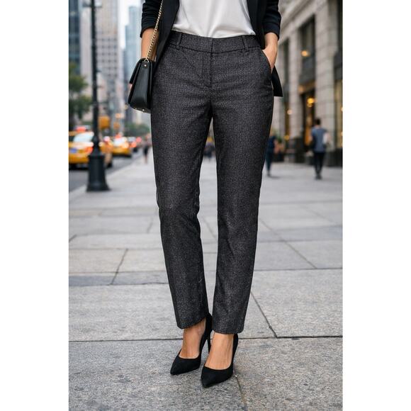 Lane Pants - Lane Bryant Allie Shimmer Slim Pants Metallic Charcoal Career Evening Plus 16